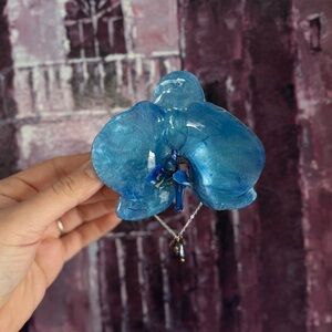 Blue Orchid Hair Clip